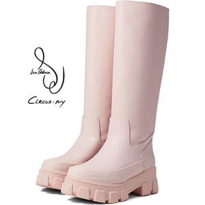 NIB Circus by Sam Edelman Women Dollie Chunky Lugged Sole Tall Boots Ballet Pink